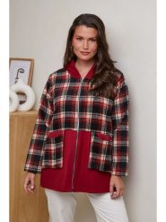 Curvy Lady Bluza w kolorze bordowym rozmiar: 48/50. Czerwone bluzy damskie Curvy Lady, bez wzorów, bez kaptura. Za 119.40 zł.