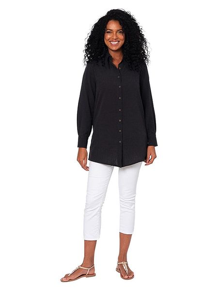 Aller Simplement Koszula w kolorze czarnym rozmiar: 42. Czarne koszule damskie Aller Simplement, bez wzorów, klasyczne, bez kołnierzyka, bez ramiączek. Za 87.40 zł.