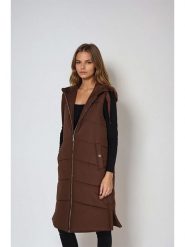 Steve Madden Kamizelka pikowana w kolorze brązowym rozmiar: L. Brązowe kamizelki damskie Steve Madden, l, bez wzorów, bez kaptura. Za 221.88 zł.