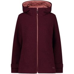 Kurtka z kapturem wooltech damska CMP. Czerwone kurtki damskie CMP, bez wzorów, z materiału, z kapturem. Za 561.95 zł.
