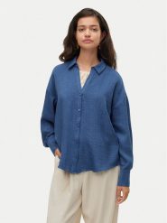 Vero Moda Koszula Melaney 10316389 Granatowy Loose Fit. Niebieskie koszule damskie Vero Moda, m, bez wzorów, z syntetyku, bez kołnierzyka, bez ramiączek. Za 169.99 zł.