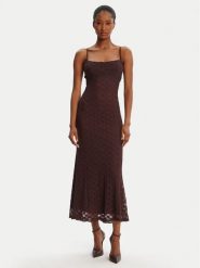 Bardot Sukienka koktajlowa Adoni Mesh 57998DB1 Brązowy Regular Fit. Brązowe sukienki damskie Bardot, bez wzorów, z bawełny, wizytowe, bez ramiączek. Za 339.99 zł.