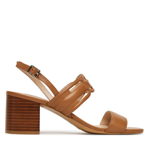 Sandały Liu Jo. Brązowe sandały damskie Liu Jo, bez wzorów, bez obcasa, na słupku, bez zapięcia. Za 669.99 zł.