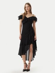 Morgan Sukienka koktajlowa 251-RJOLIE Czarny Regular Fit. Czarne sukienki damskie Morgan, bez wzorów, z syntetyku, wizytowe, bez ramiączek. Za 399.99 zł.