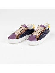 Anna Morellini Skórzane sneakersy "Torecia" w kolorze granatowo-fioletowym rozmiar: 40. Niebieskie obuwie sportowe damskie Anna Morellini, bez zapięcia. Za 368.96 zł.
