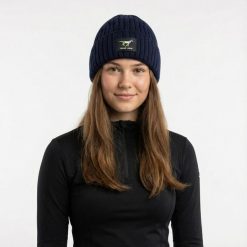 Zimowa czapka jeździecka GALOP WEAR 100% wełna merino. Czarne czapki damskie GALOP WEAR, na zimę, z aplikacjami, z gumy. Za 169.00 zł.