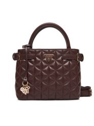 Guess Torebka Paisleigh HWQG98 83050 Brązowy. Brązowe kuferki damskie Guess, z aplikacjami, ze skóry, bez dodatków. Za 589.99 zł.