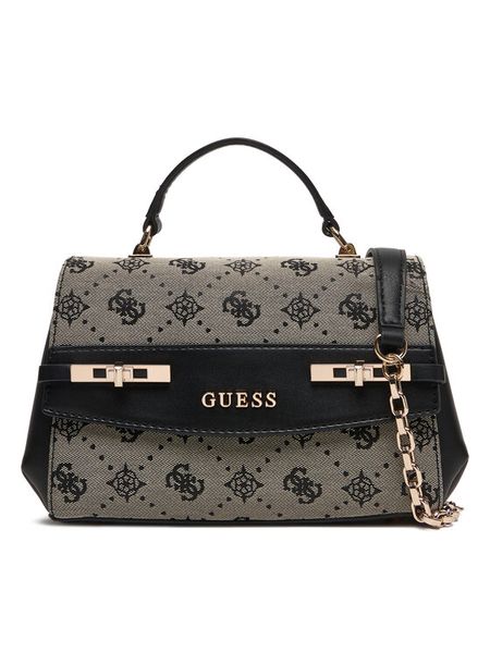 Guess Torebka Melinda HWJP99 02200 Czarny. Czarne kuferki damskie Guess, z materiału, bez dodatków. Za 639.99 zł.