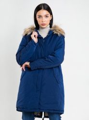 BIG STAR Parka w kolorze ciemnoniebieskim rozmiar: S. Niebieskie parki damskie Big Star, s, bez kaptura. Za 114.17 zł.