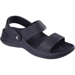 Sandały Damskie Lady. Czarne sandały damskie MARTES ESSENTIALS, bez wzorów, z materiału, z otwartym noskiem, bez obcasa, na obcasie, bez zapięcia. Za 61.99 zł.