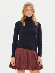 Weekend Max Mara Golf Kiku 2425366022 Granatowy Regular Fit. Niebieskie golfy damskie Weekend Max Mara, xs, bez wzorów, z jedwabiu, bez ramiączek. Za 799.99 zł.