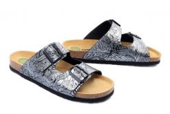 Dr. Brinkmann 700805-92 silber, klapki damskie. Szare klapki damskie Dr. Brinkmann, bez wzorów, ze skóry ekologicznej, bez obcasa, bez zapięcia. Za 175.90 zł.