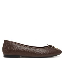 Baleriny Tommy Hilfiger. Brązowe balerinki damskie Tommy Hilfiger, bez wzorów. Za 449.99 zł.