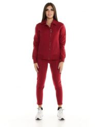 Bluza z zamek błyskawiczny na co dzień na siłownię. Brązowe bluzy damskie LEONE 1947 APPAREL, xl, bez wzorów, z dresówki, bez kaptura. Za 252.56 zł.
