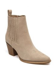Sixth Sens Botki w kolorze beżowym rozmiar: 37. Brązowe botki damskie Sixth Sens, eleganckie, bez obcasa, na stożku, bez zapięcia. Za 143.22 zł.