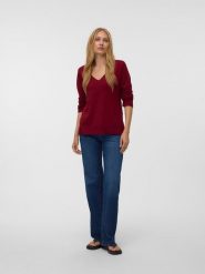 Vero Moda Sweter w kolorze bordowym rozmiar: L. Czerwone swetry klasyczne damskie Vero Moda, l, bez kołnierzyka. Za 104.95 zł.