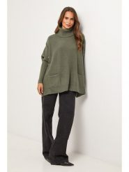 Soft Cashmere Golf w kolorze khaki rozmiar: 38/40. Brązowe golfy damskie Soft Cashmere, bez wzorów, z kaszmiru, bez ramiączek. Za 152.99 zł.