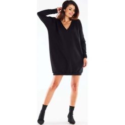 Oversizowa Mini Sukienka z Bawełny - Czarna. Czarne sukienki damskie Infinite You, bez wzorów, z bawełny, bez ramiączek. Za 227.90 zł.