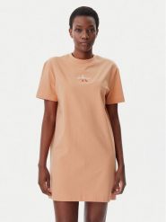 Calvin Klein Jeans Sukienka codzienna Gradient Monologo J20J225273 Koralowy Relaxed Fit. Pomarańczowe sukienki damskie Calvin Klein Jeans, bez wzorów, z bawełny, bez ramiączek. Za 189.99 zł.