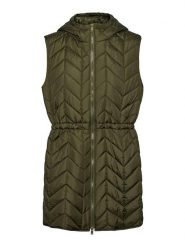 Pieces Kamizelka pikowana "Jasmin" w kolorze khaki rozmiar: XS. Brązowe kamizelki damskie Pieces, xs, bez wzorów, bez kaptura. Za 65.85 zł.