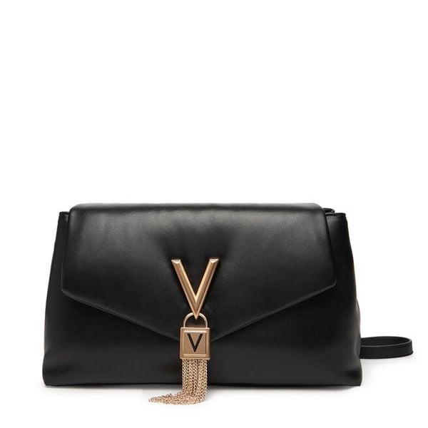 Torebka Valentino. Czarne listonoszki damskie Valentino, bez wzorów, bez dodatków. Za 359.99 zł.