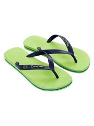 Ipanema Japonki w kolorze zielono-czarnym rozmiar: 43/44. Zielone klapki damskie Ipanema, bez wzorów, z tworzywa sztucznego, z otwartym noskiem, bez obcasa, bez zapięcia. Za 66.31 zł.