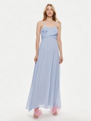 Vila Sukienka wieczorowa Stine 14093780 Błękitny Regular Fit. Niebieskie sukienki damskie Vila, bez wzorów, z syntetyku, wizytowe, bez ramiączek. Za 139.99 zł.
