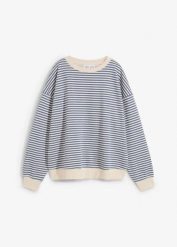 Bluza o luźnym kroju. Szare bluzy damskie bonprix, bez wzorów, bez kaptura. Za 102.99 zł.