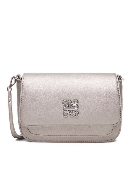 Nine West Torebka CEO-LAYLA-S241045 Srebrny. Szare listonoszki damskie Nine West, bez wzorów, z materiału, bez dodatków. Za 179.99 zł.