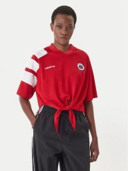 Adidas T-Shirt Chile Reconstructed Bringback KD0968 Czerwony Loose Fit. Czerwone t-shirty damskie Adidas, l, bez wzorów, z syntetyku, bez kołnierzyka. Za 399.99 zł.