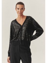 TATUUM Kardigan "Gloss" w kolorze czarnym rozmiar: M. Czarne kardigany damskie TATUUM, m, bez wzorów. Za 188.85 zł.