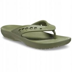 Japonki Dla Dorosłych Crocs Baya II Flip. Niebieskie klapki damskie Crocs, bez wzorów, z materiału, bez obcasa, bez zapięcia. Za 99.99 zł.