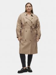 Vero Moda Curve Trencz Doreen 10307261 Beżowy Regular Fit. Brązowe płaszcze damskie Vero Moda Curve, bez wzorów, z syntetyku, bez kaptura. Za 239.99 zł.