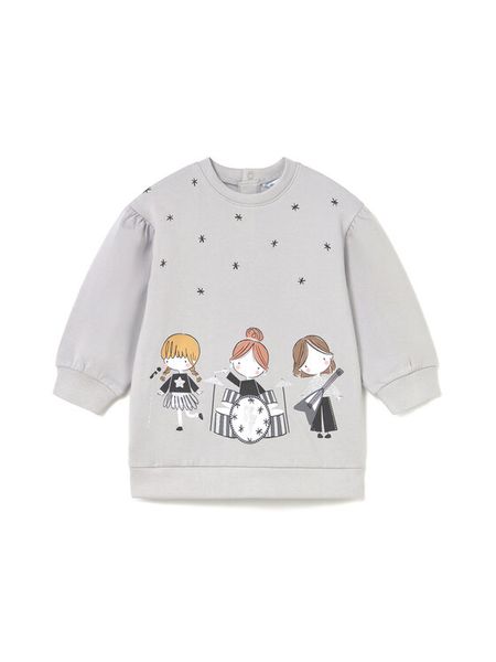 Mayoral Sukienka dzianinowa 2921 Szary Regular Fit. Szare sukienki dziewczęce Mayoral, bez wzorów, z bawełny, bez ramiączek, proste. Za 129.99 zł.