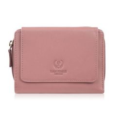 Portfel damski skórzany różowy duży w orientacji poziomej z RFID Paolo Peruzzi SL-07-PI. Czerwone portfele damskie PAOLO PERUZZI, bez wzorów, z materiału. Za 89.00 zł.