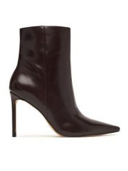 Aldo Botki Guavaberry 14116128 Brązowy. Brązowe botki damskie ALDO, ze skóry, bez obcasa, na szpilce, bez zapięcia. Za 559.99 zł.