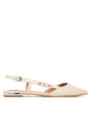 Guess Baleriny FLTFR2 PAF05 Écru. Balerinki damskie Guess, z aplikacjami, ze skóry. Za 279.99 zł.