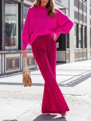 Milan Kiss Sweter w kolorze różowym rozmiar: L. Różowe swetry klasyczne damskie Milan Kiss, l, bez kołnierzyka. Za 201.08 zł.