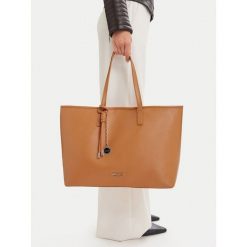 Torebka Nine West. Brązowe shopper bag Nine West, bez wzorów, bez dodatków. Za 279.99 zł.