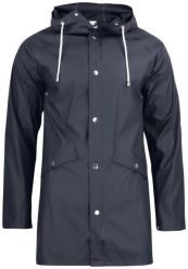 Clique Klasyczna kurtka przeciwdeszczowa Classic z zwężanymi szwami – dark navy. Niebieskie kurtki damskie CLIQUE, l, bez wzorów. Za 306.61 zł.