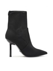 Guess Botki Cidni2 FL7C2N FAB10 Czarny. Czarne botki damskie Guess, z materiału, bez obcasa, na szpilce, bez zapięcia. Za 719.99 zł.