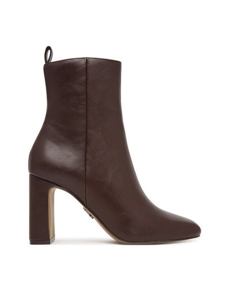 Steve Madden Botki Adelisa SM11002626 Brązowy. Brązowe botki damskie Steve Madden, ze skóry, bez obcasa, na słupku, bez zapięcia. Za 509.99 zł.