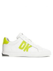 DKNY Sneakersy Abeni K1486950 Biały. Białe obuwie sportowe damskie DKNY, ze skóry, bez zapięcia. Za 259.99 zł.