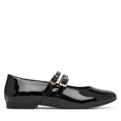 Baleriny Tommy Hilfiger. Czarne baleriny dziewczęce Tommy Hilfiger, bez wzorów, bez obcasa, bez zapięcia. Za 309.99 zł.