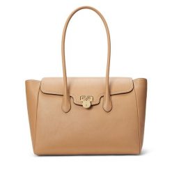 Torebka LAUREN RALPH LAUREN. Brązowe torebki klasyczne damskie Lauren Ralph Lauren, bez dodatków. Za 1,179.00 zł.