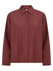Soyaconcept Bluzka "Netti" w kolorze ceglanym rozmiar: M. Brązowe bluzki damskie Soyaconcept, m, bez wzorów, z bawełny, bez kołnierzyka, bez ramiączek. Za 189.95 zł.