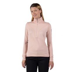 Bluza Rossignol W Blackside Fleece HZ różowa. Czerwone bluzy damskie Rossignol, na jesień, l, bez wzorów, z elastanu, bez kaptura. Za 419.99 zł.