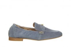 Mokasyny Bayla-159 4410 058-P Niebieski 159114, Skóra naturalna - 37. Niebieskie mokasyny damskie Bayla, na lato, ze skóry, bez obcasa. W wyprzedaży za 224.10 zł.