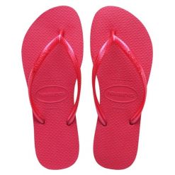 Japonki basenowe damskie Havaianas Pink Fever. Czerwone klapki damskie Havaianas, bez wzorów, bez obcasa, bez zapięcia. Za 71.99 zł.