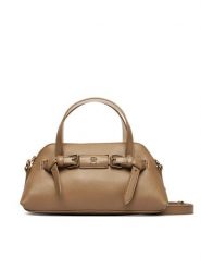 Tommy Hilfiger Torebka Th Buckle Mini AW0AW19034 Beżowy. Brązowe torebki klasyczne damskie Tommy Hilfiger, ze skóry, bez dodatków. Za 529.99 zł.